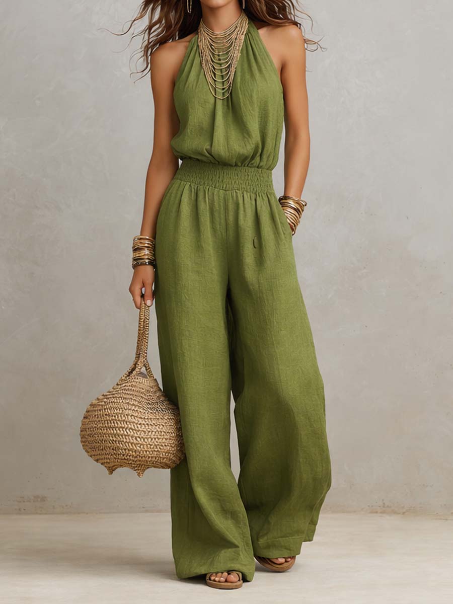 VALERIA | MONO ELEGANTE CON CUELLO HALTER