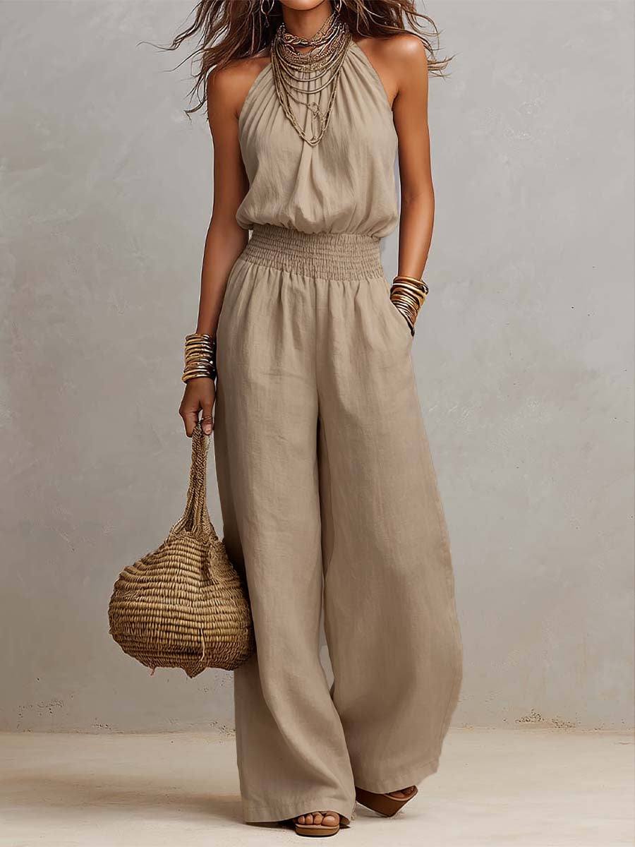 VALERIA | MONO ELEGANTE CON CUELLO HALTER