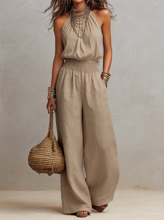 VALERIA | MONO ELEGANTE CON CUELLO HALTER
