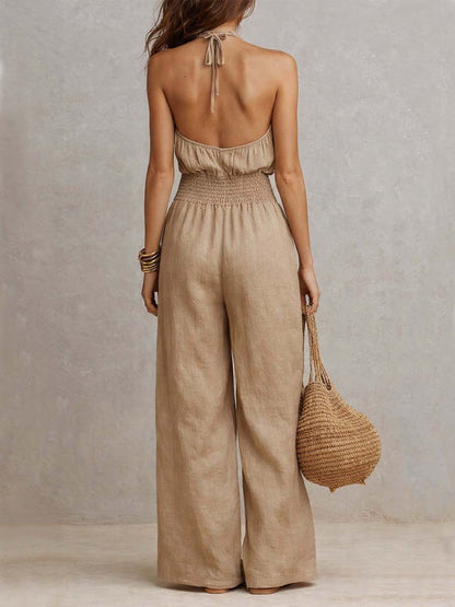 VALERIA | MONO ELEGANTE CON CUELLO HALTER