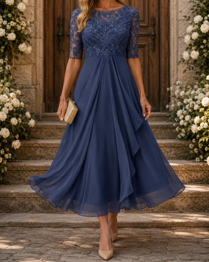 Romina | Vestido midi de encaje estilizado