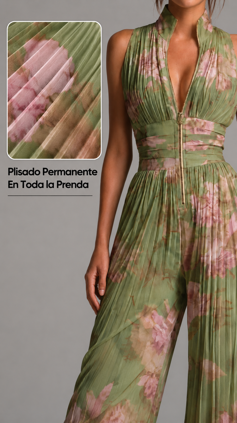 SOPHIE | MONO PLISADO EN VERDE