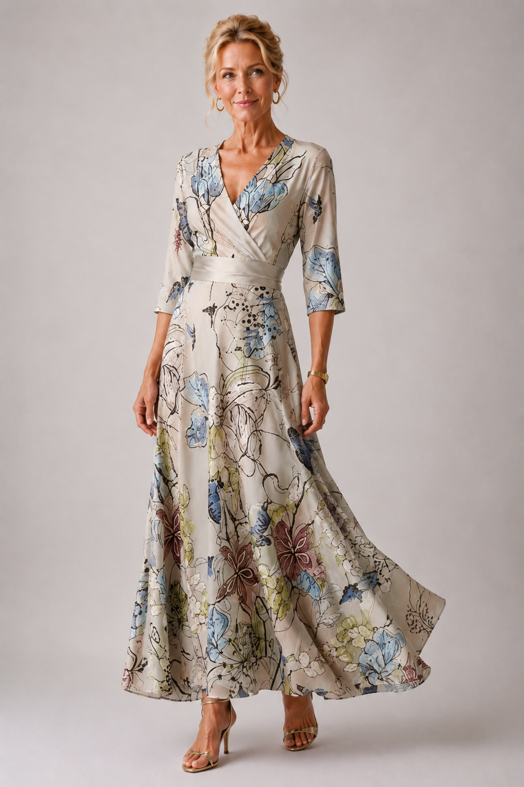 Sabina | Vestido refinado con estampado floral