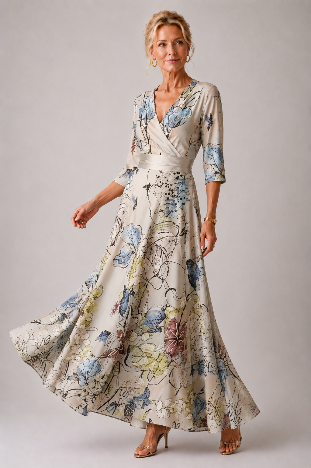 Sabina | Vestido refinado con estampado floral