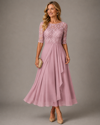Romina | Vestido midi de encaje estilizado
