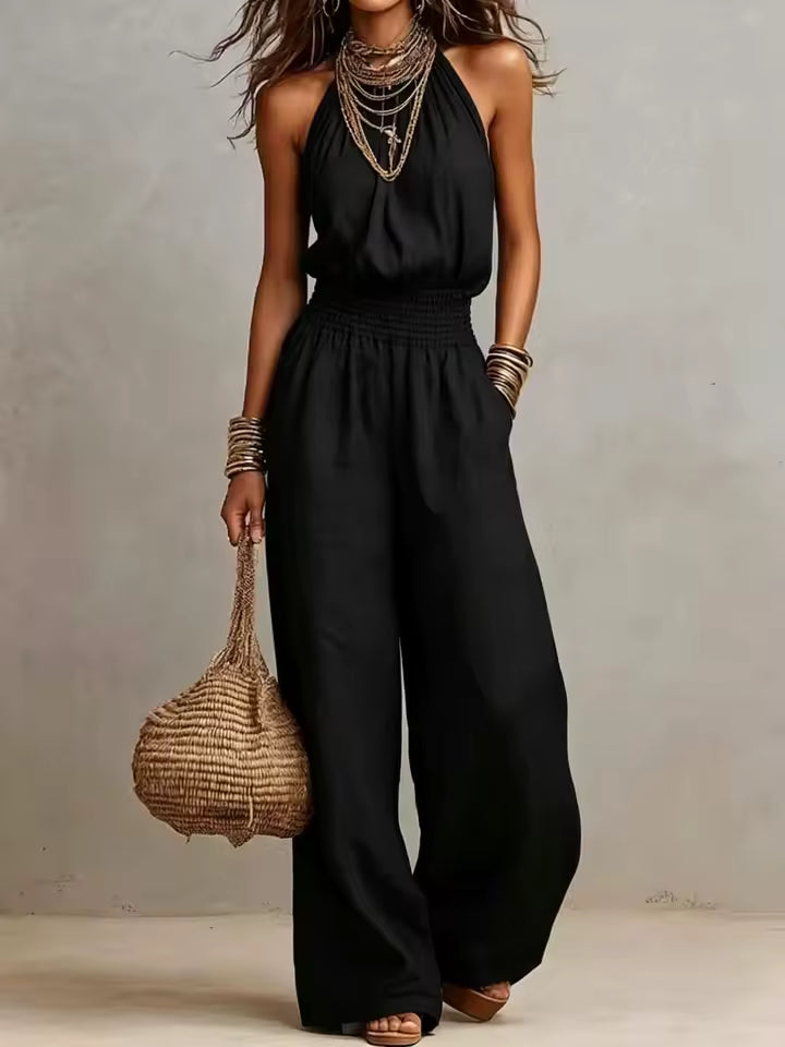 VALERIA | MONO ELEGANTE CON CUELLO HALTER