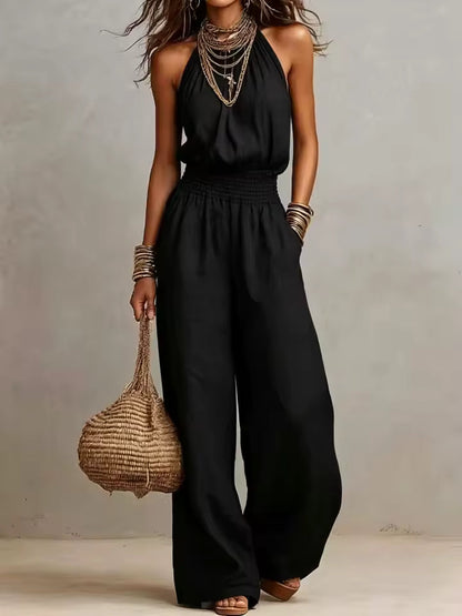 VALERIA | MONO ELEGANTE CON CUELLO HALTER