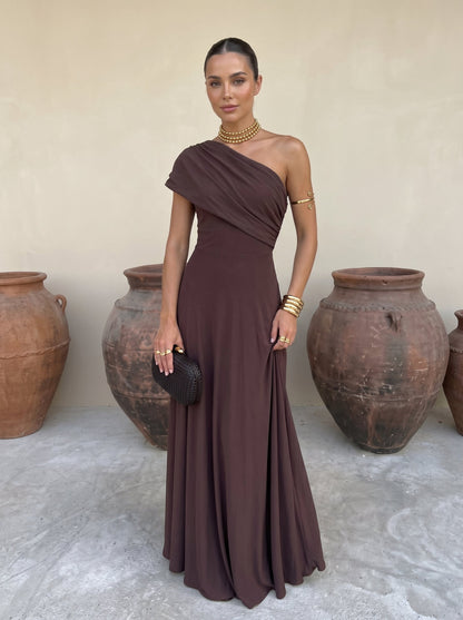 Marzia | Vestido largo Toledo - Marrón