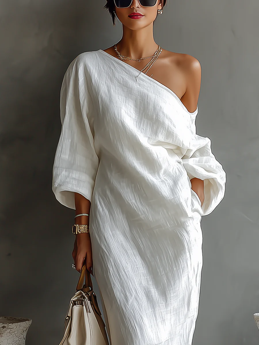 Beatrice | Vestido maxi monospalla de encanto refinado