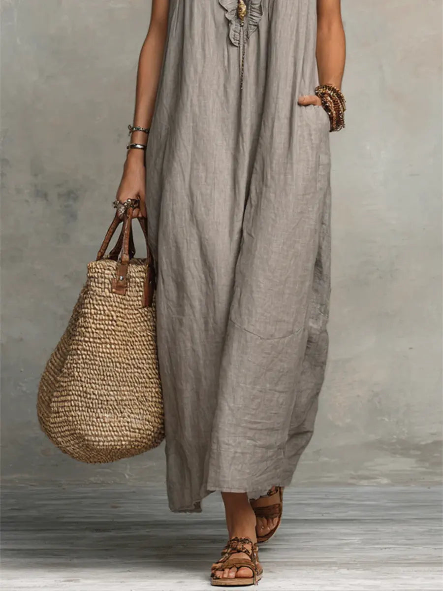 Chiara | Vestido maxi bohemio con escote en V