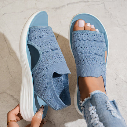 CAMILLE | SANDALIAS CON PLATAFORMA CON TELA ELASTICA