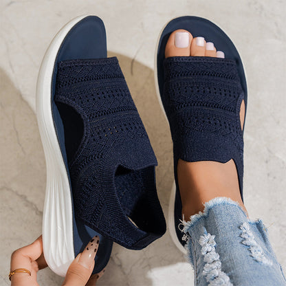CAMILLE | SANDALIAS CON PLATAFORMA CON TELA ELASTICA